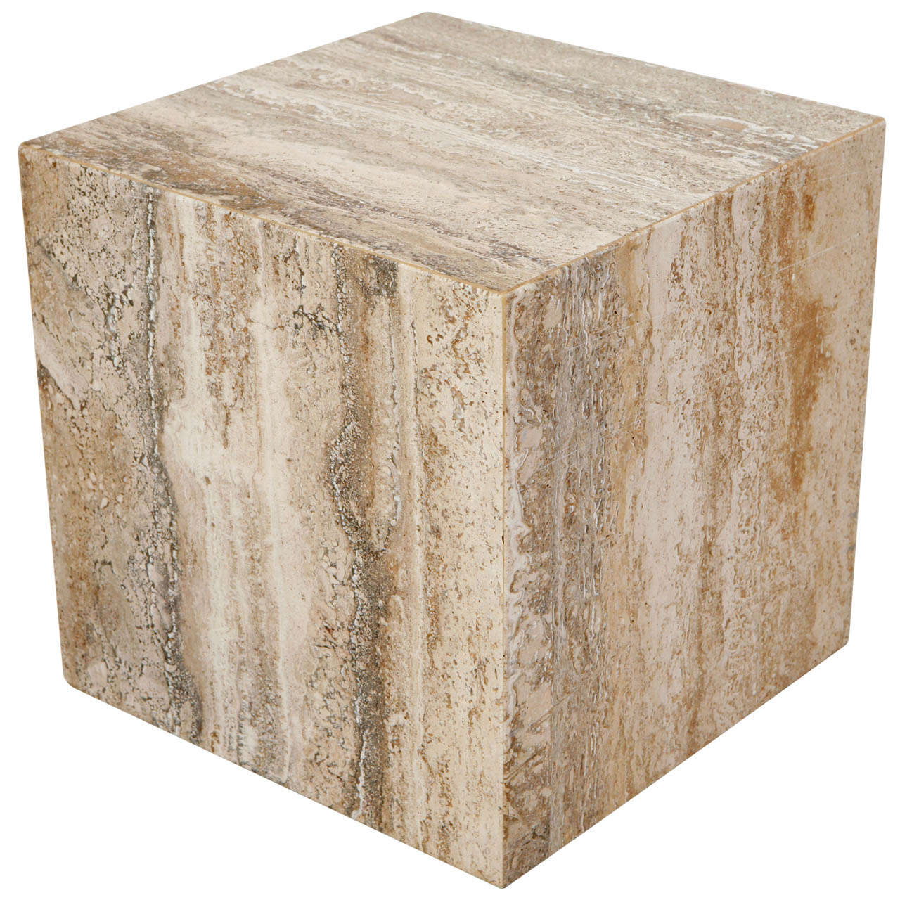 Travertine Cube Side Table at 1stDibs travertine cube table