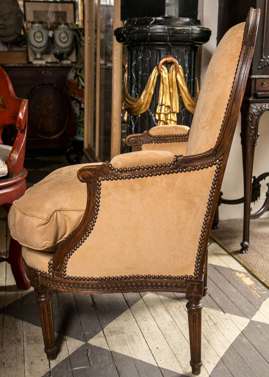 Mid-20th Century Pair Bergeres in the Louis XVI Style For Sale