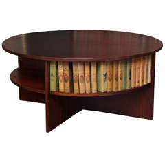 Round Solid Mahogany Coffee Table