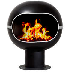 Spherical "Bromma" Fireplace by Handöl, Sweden