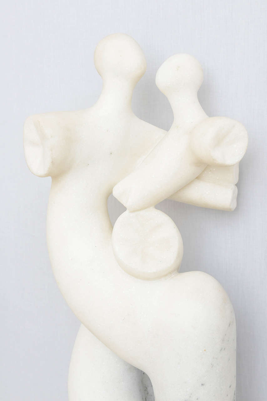 Carved Modern Abstract Marble Sculpture, Titled 