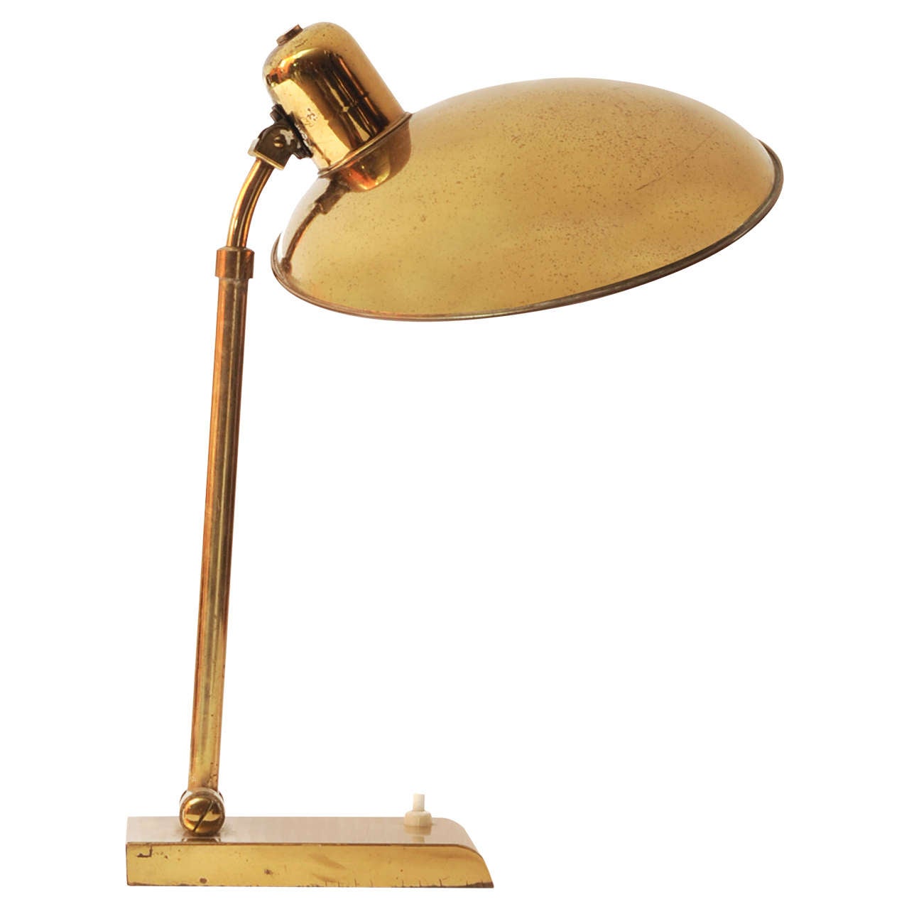 1950s Adjustable French Desk Lamp in Brass For Sale