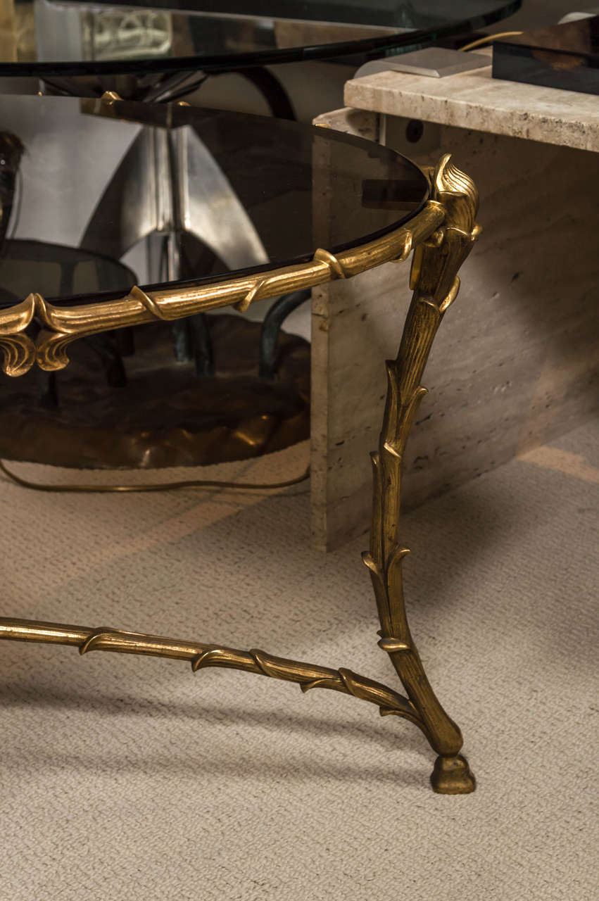 Mid-20th Century Maison BAGUES Bronze Cocktail Table