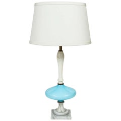 Vintage Marble and Murano Glass Lamp from Italy Vintage Marble and Murano Glass Lamp from Italy