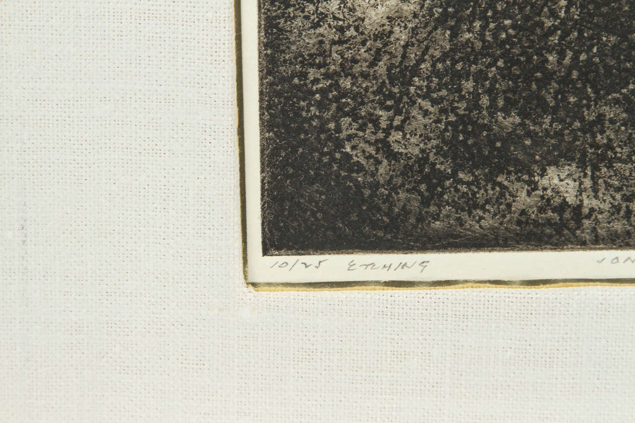 Vintage Etching "Johnathon" by Charlotte Ross at 1stDibs