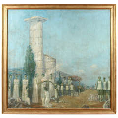 Large Ukranian Oil on Canvas by Mikhail Dmitrievich Todorov 2