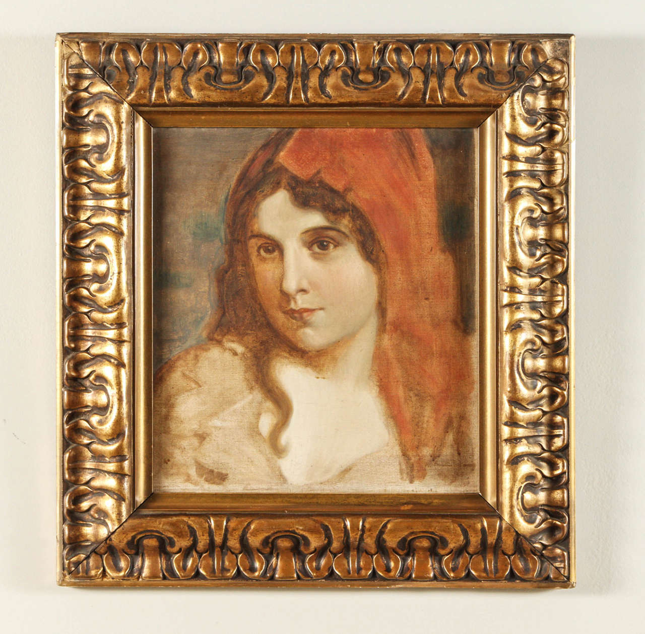 Antique Oil Portrait of a Woman