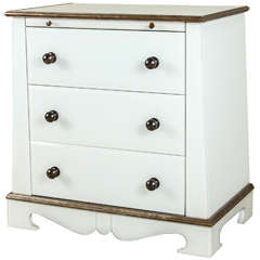 Paul Marra European Style Chest in Opaline Glass PAIR 4