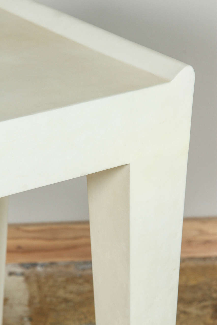 Contemporary Pair Parchment Side Tables in the Style of Samuel Marx
