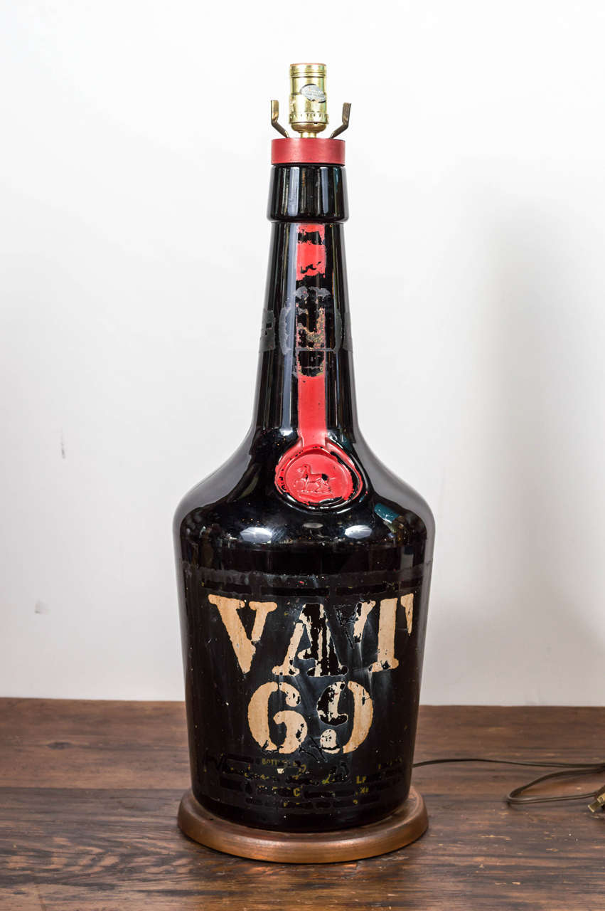 Oversized whiskey bottle. Wax seal reminisce and faded labeling