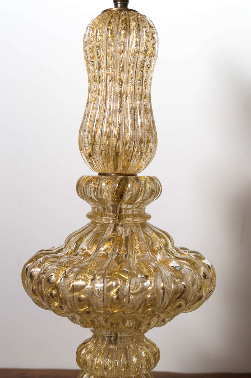 Gold Flecked Murano Table Lamp 1