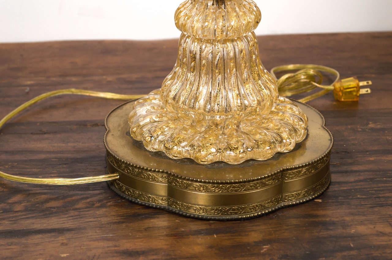 Gold Flecked Murano Table Lamp 3