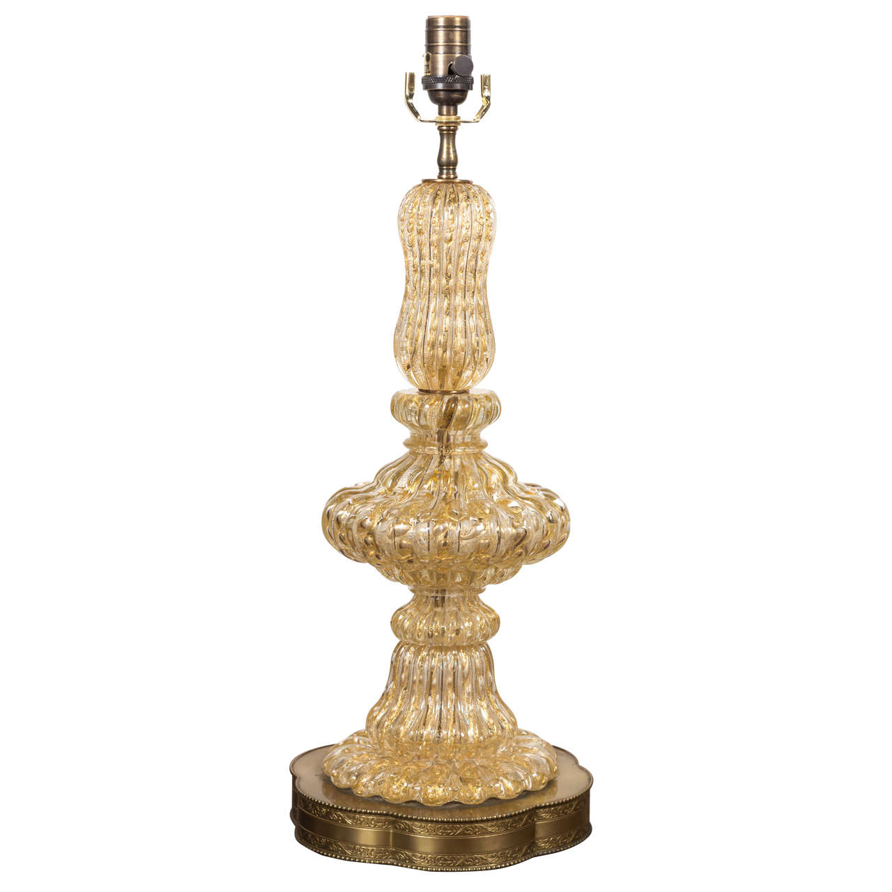 Gold Flecked Murano Table Lamp