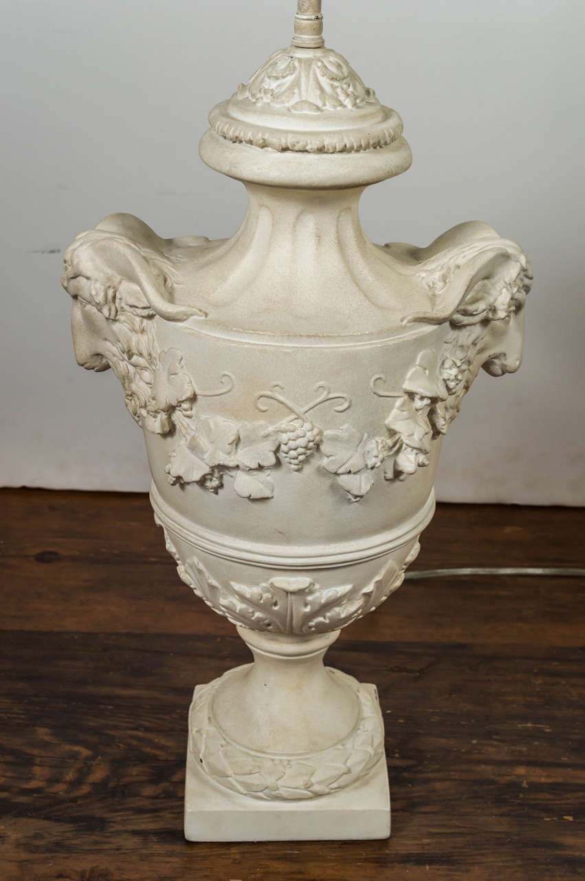 Lovely Neoclassical Form Embellished Urn as a Table Lamp In Excellent Condition In San Francisco, CA
