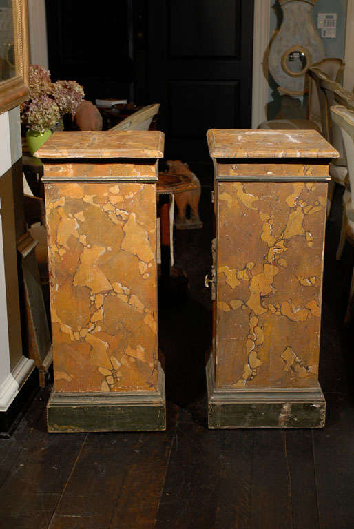 Pair of Italian Pedestal Cabinets 3