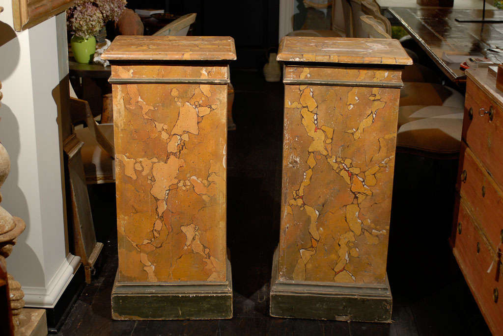 Pair of Italian Pedestal Cabinets 4