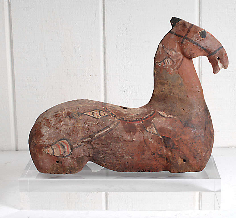 Han Dynasty Painted Pottery Horse In Excellent Condition In Washington, DC