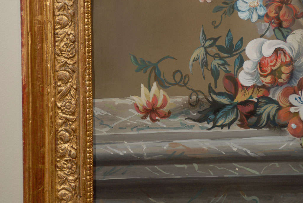 19th Century French Empire Period Pastel and Gouache Painting, circa 1810 in Giltwood Frame