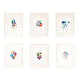 Set of Six Geometric Acrylic Paintings