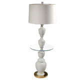 White Spindle Floor Lamp