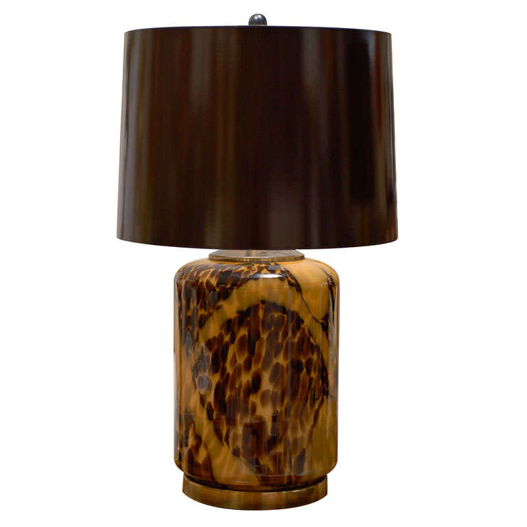 Tortoise Glass Lamp