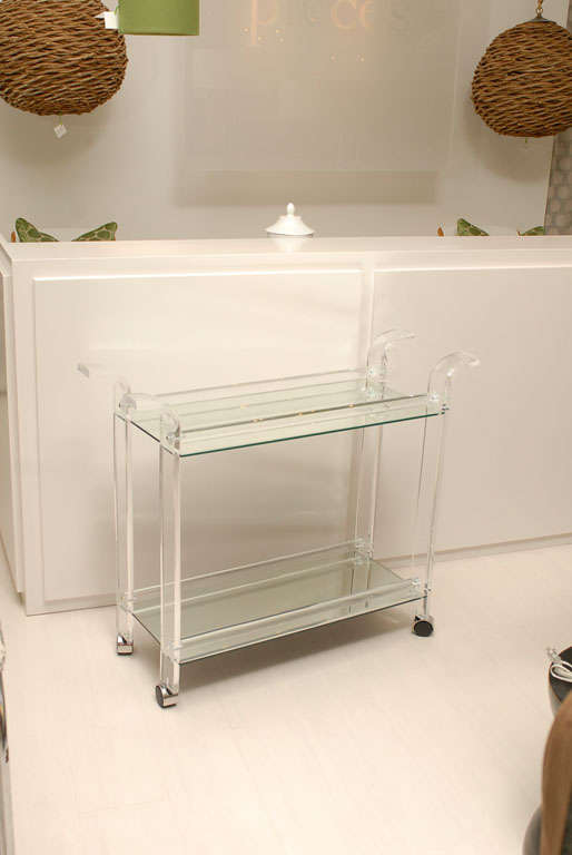 Lucite & Mirror Bar Cart