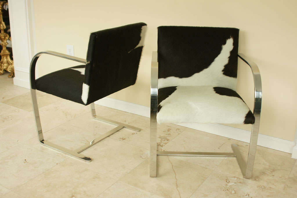 Pair Of Cowhide Brno Chairs 2