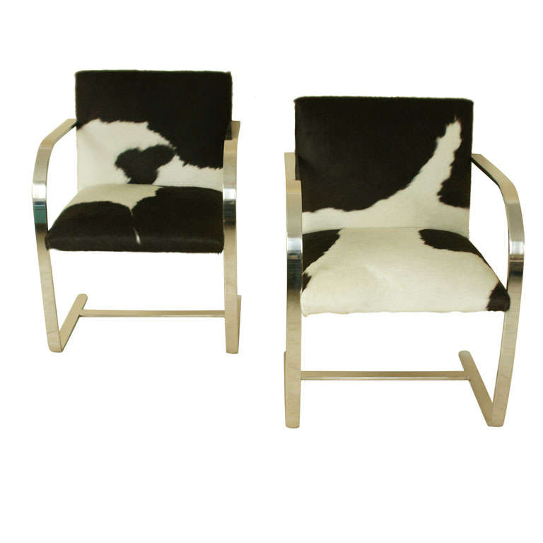 Pair Of Cowhide Brno Chairs