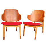 Pair of Ib Kofod-Larsen Shell chairs
