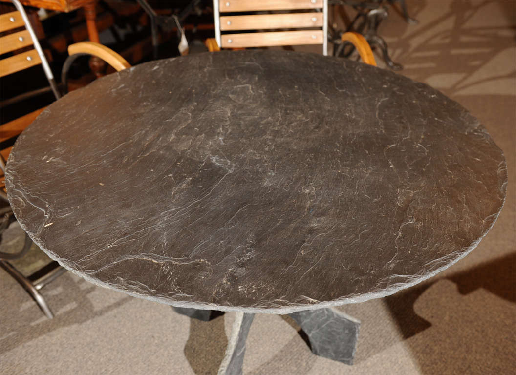 French Round Slate Table 1