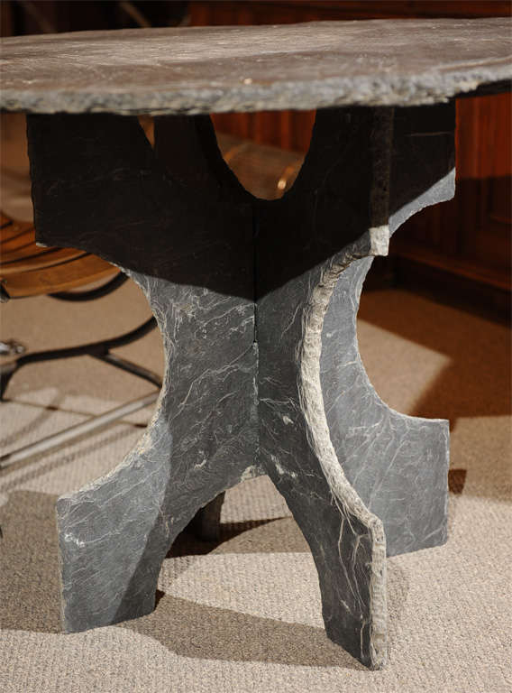 French Round Slate Table 4