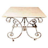 French Marble Top Butcher/Pastry Table