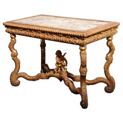 Exceptional Period Giltwood Console Table