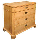 Antique 19th c.Swedish Neoclassical Style Stripped Pine Chest of Drawers