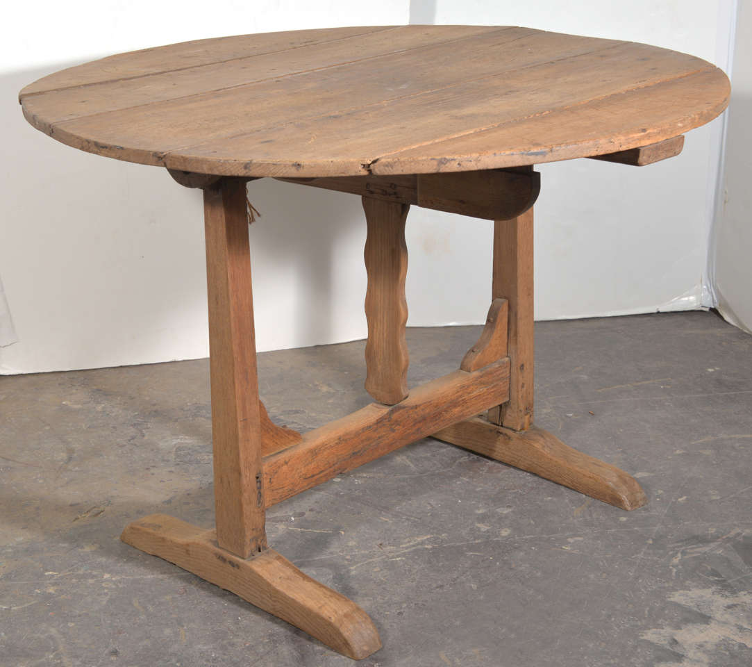 19th C. French Oak Wine Tasting Table