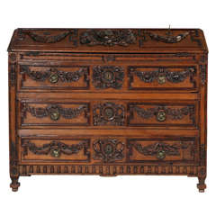 Louis XVI Style French Provincial Desk Commode