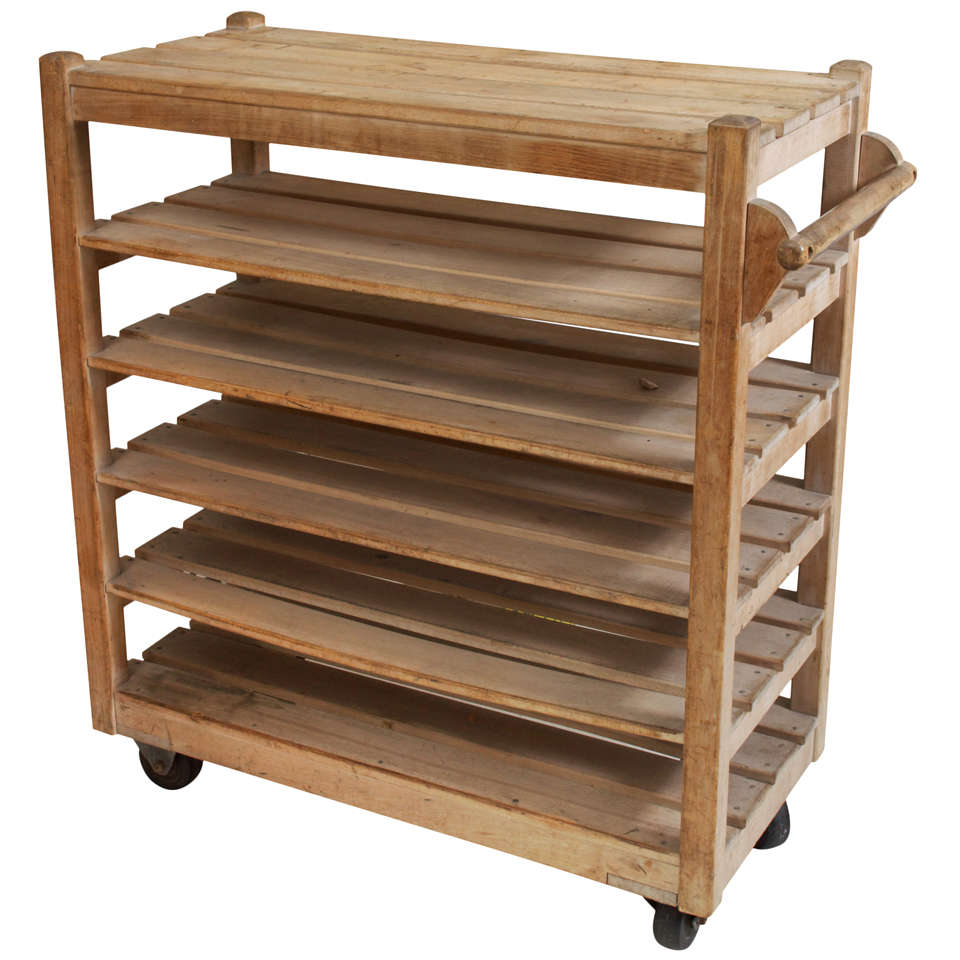 Beech Wood Laundry Trolley
