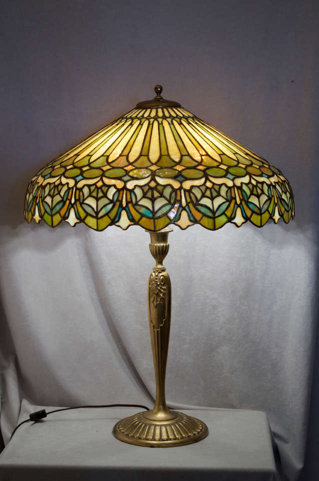 Everyone knows Tiffany.  But those people who are serious collectors and afficionatos of leaded glass lamps know about the wonderful work of the Duffner and Kimberly Company of New York.  They were founded in 1906 and were producing lamps into the