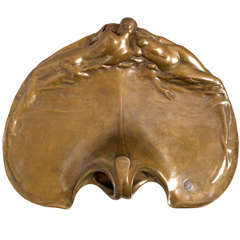 Late 19th/Early 20th Century Erotic Bronze Tray