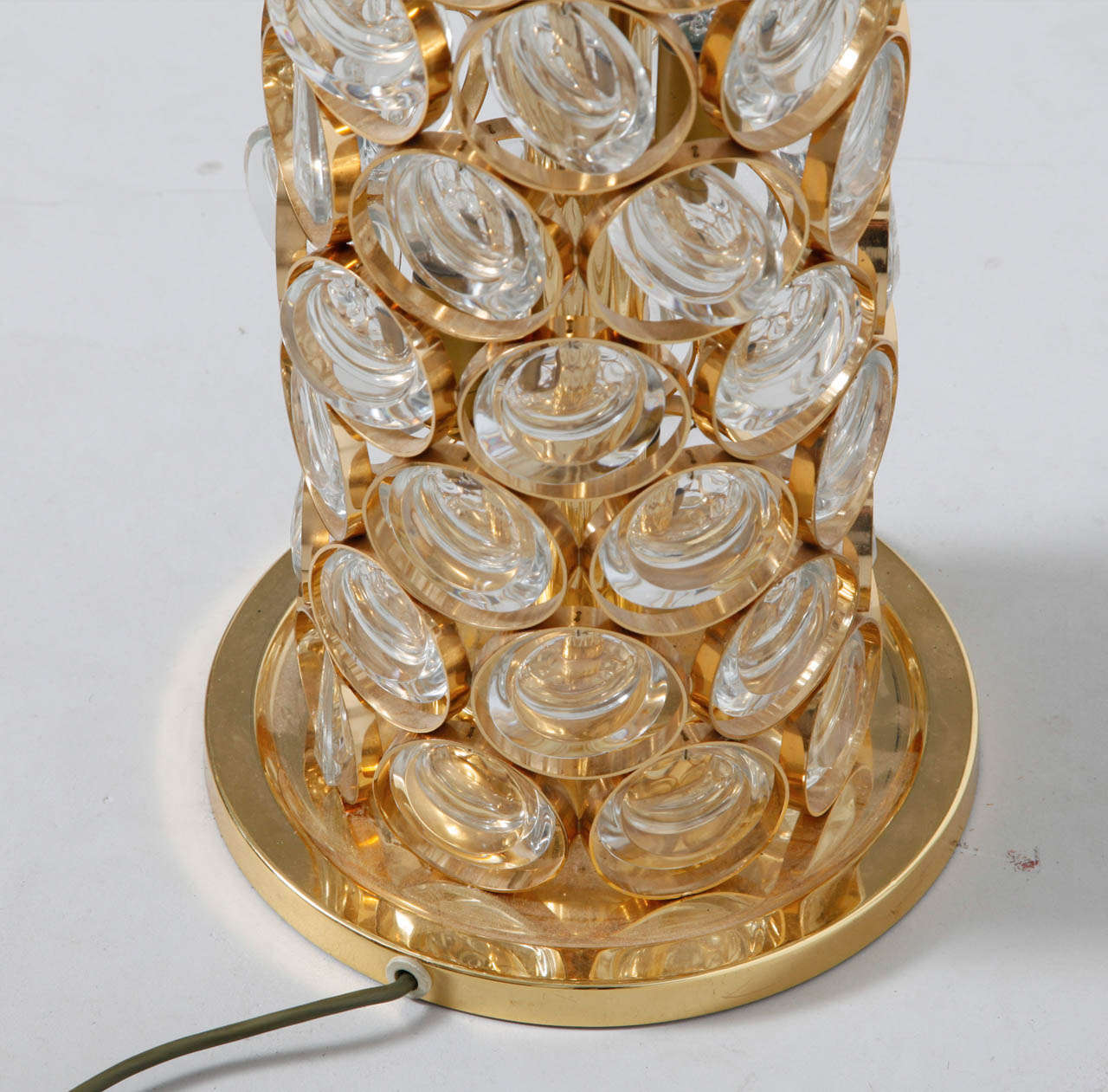 German Palwa Gilt Jewel Floor Lamp Austria, 1960s, Hollywood Regency