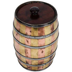 19th Century Copper & Brass Barrel