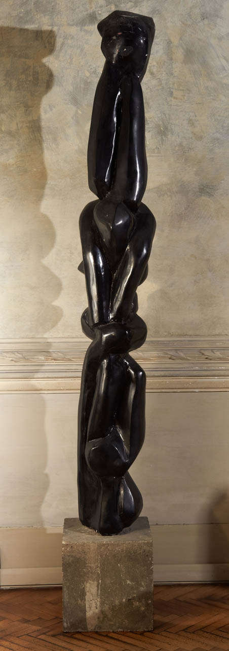 1970's French Totem Tall Sculpture