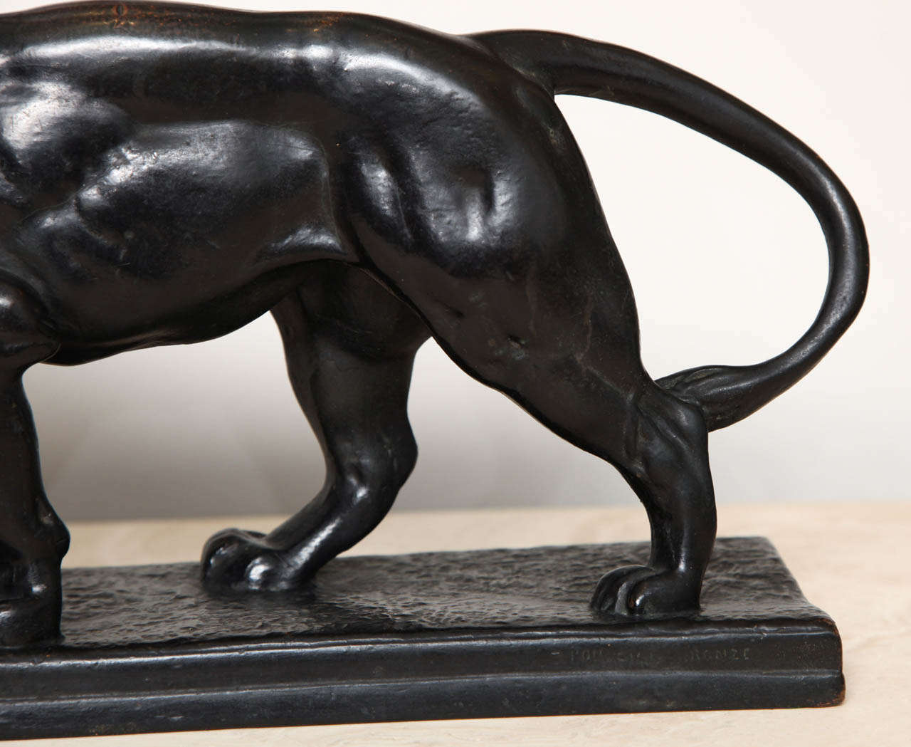 Late 19th Century Bronze Lion With Finely Chased Mane, Signed 'bayre' For Sale 1