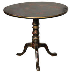 Mid-19th Century Chinese Export Black Chinoiserie Center Table