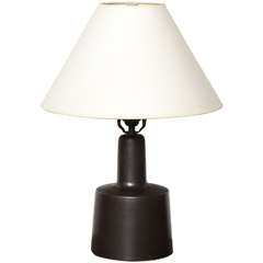 Mid 20th Century Matte Dark Brown, Ceramic Lamp  "Gordon Martz"