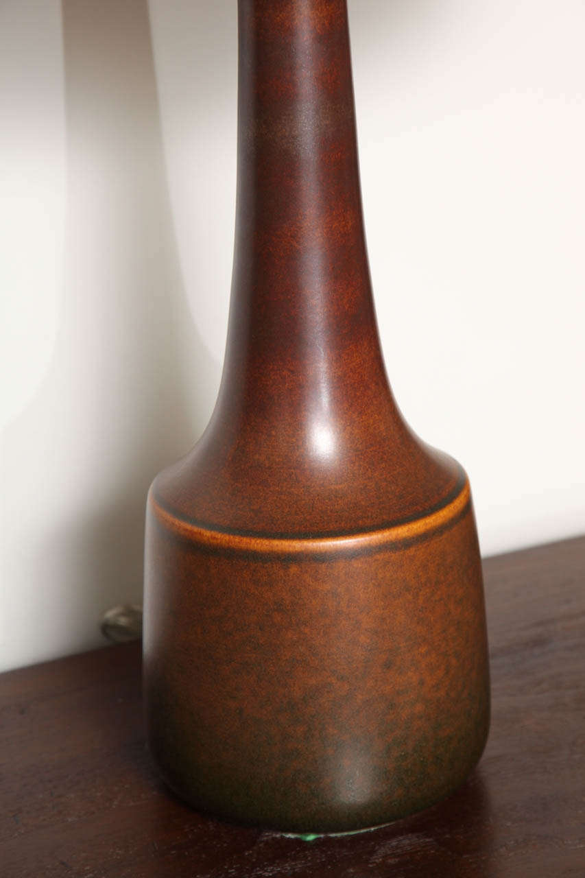 Danish Mid-20th Century Terracotta Lamp