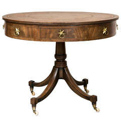 English, Mahogany Drum Table 11