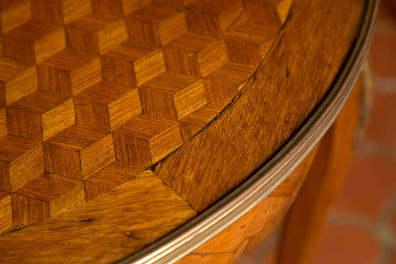 19th Century French Parquetry Guéridon Table