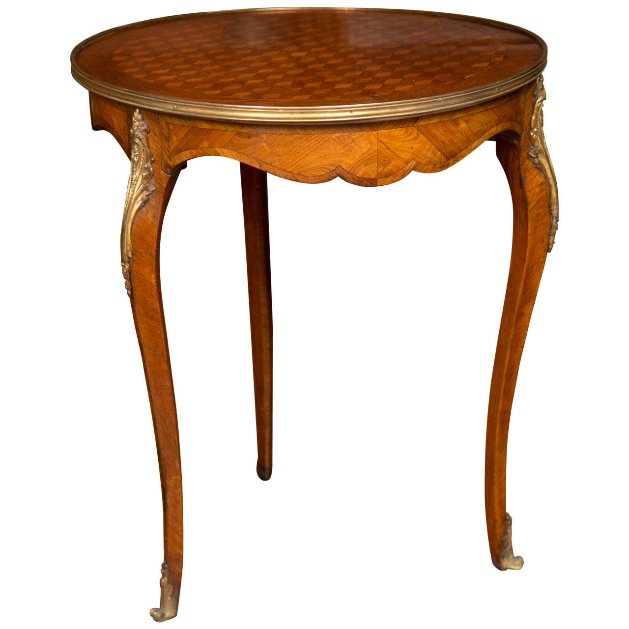 French Parquetry Guéridon Table
