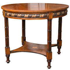 Inlaid Rosewood Center Table